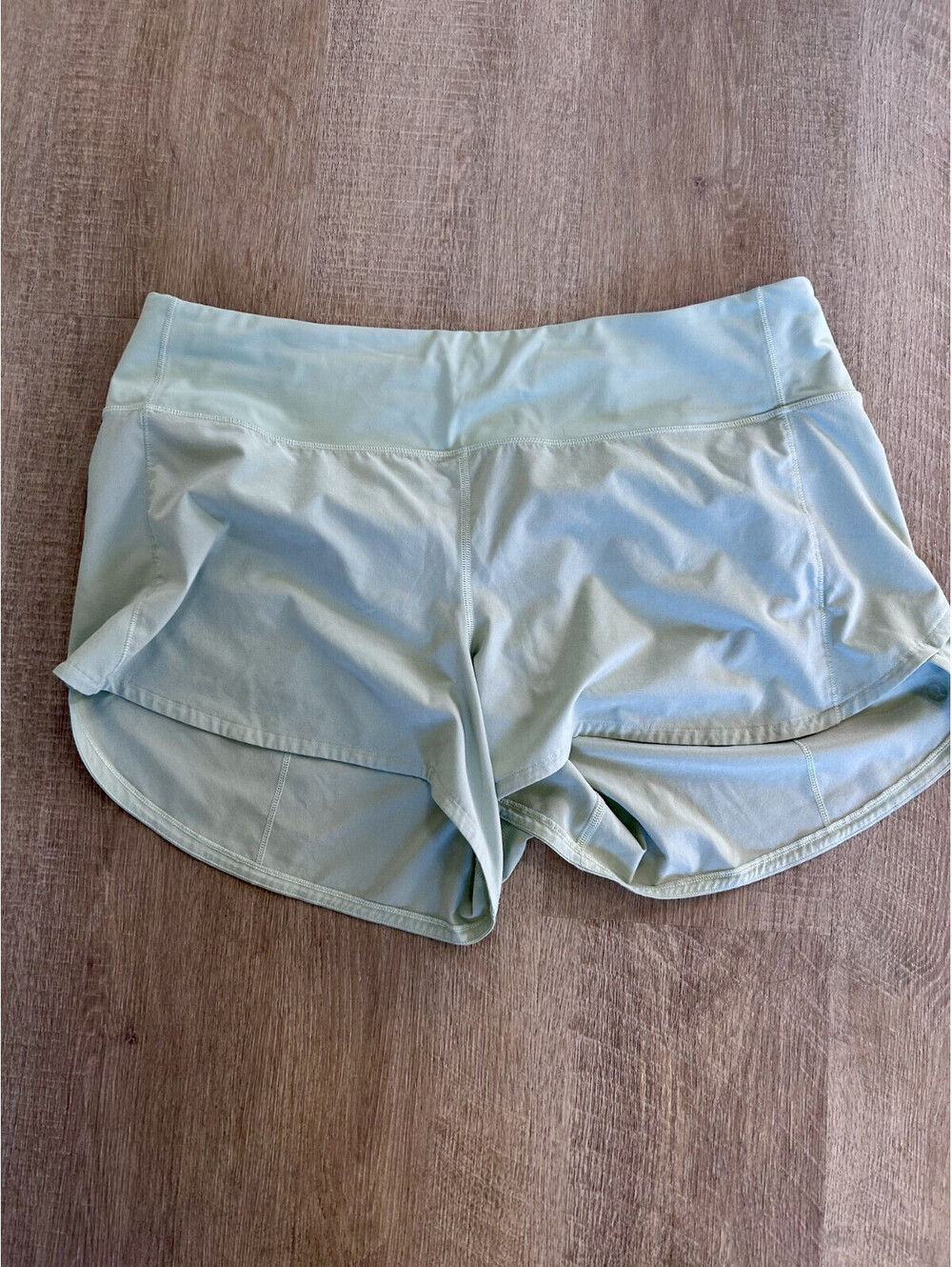Women Lululemon Speed Up Mid-Rise Lined Short 4" Mystic Mint Green Size 12
